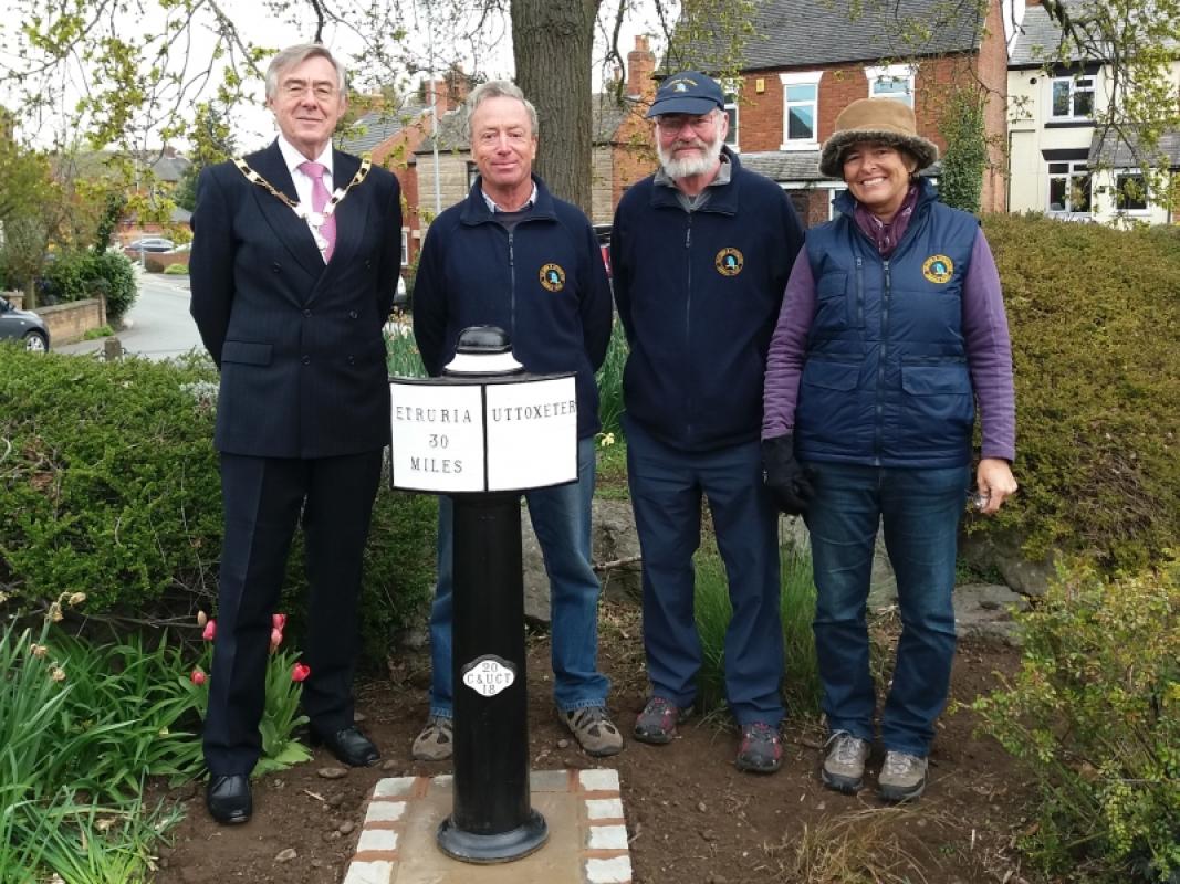 The final milepost is unveiled at Uttoxeter